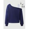 imageSOLY HUX Girls Cold Shoulder Sweatshirts Bow Graphic Long Sleeve Shirts Pullover Fall ClothesDark Blue