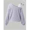 imageSOLY HUX Girls Cold Shoulder Sweatshirts Bow Graphic Long Sleeve Shirts Pullover Fall ClothesGrey Bow