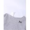 imageSOLY HUX Girls Cold Shoulder Sweatshirts Bow Graphic Long Sleeve Shirts Pullover Fall ClothesGrey Bow