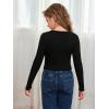 imageSOLY HUX Girls Crop Tops Long Sleeve T Shirts Cute Clothes Sweetheart Neck Ribbed Knit Trendy Casual Fitted TeesPure Black