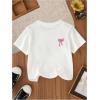 imageSOLY HUX Girls Cute Bow Graphic T Shirts Short Sleeve Crew Neck Loose Fit Summer Casual Tee TopsWhite Graphic