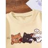imageSOLY HUX Girls Cute Graphic Crew Neck Sweatshirt Long Sleeve Pullover Tops T ShirtApricot Graphic