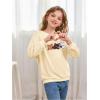 imageSOLY HUX Girls Cute Graphic Crew Neck Sweatshirt Long Sleeve Pullover Tops T ShirtApricot Graphic