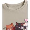 imageSOLY HUX Girls Cute Graphic Crew Neck Sweatshirt Long Sleeve Pullover Tops T ShirtApricot Printed