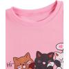 imageSOLY HUX Girls Cute Graphic Crew Neck Sweatshirt Long Sleeve Pullover Tops T ShirtPink Cat