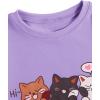 imageSOLY HUX Girls Cute Graphic Crew Neck Sweatshirt Long Sleeve Pullover Tops T ShirtPurple Cat