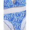 imageSOLY HUX Girls Floral Print Bikini Set V Neck Spaghetti Strap Bathing Suit Two Piece SwimsuitBlue Floral