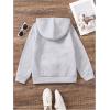 imageSOLY HUX Girls Graphic Hoodie Letter Print Long Sleeve Hooded Sweatshirt Casual Pullover Tops with PocketGrey Letter