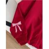 imageSOLY HUX Girls Graphic Zip Up Hoodie Sweatshirt Cute Bow Long Sleeve Hooded Casual JacketBurgundy Bow