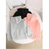 imageSOLY HUX Girls Hoodies 3 Piece Set Letter Graphic Long Sleeve Hooded Sweatshirts Fall ClothesDusty Pink Grey Black