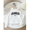 imageSOLY HUX Girls Hoodies 3 Piece Set Letter Graphic Long Sleeve Hooded Sweatshirts Fall ClothesWhite Green Black