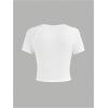 imageSOLY HUX Girls Number Graphic Jersey Crop Top Short Sleeve TShirts Tight Fitted Graphic TeesWhite Graphic