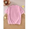 imageSOLY HUX Girls Number Graphic Tees Short Sleeve Crew Neck Y2k Tops Jersey ShirtsPink Number