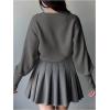 imageSOLY HUX Girls Open Front Cardigan Sweater Long Sleeve Knit Crop Bolero Shrugs OuterwearPlain Grey