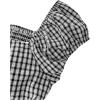 imageSOLY HUX Girls Plaid Gingham Tops Sweetheart Neck Puff Sleeve Peplum Cute Summer BlouseBlack Plaid
