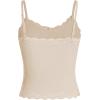 imageSOLY HUX Girls Sleeveless Lace Trim Camisoles Spaghetti Strap Ribbed Crop Tank TopsPure Apricot