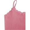 imageSOLY HUX Girls Sleeveless Lace Trim Camisoles Spaghetti Strap Ribbed Crop Tank TopsPure Pink