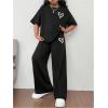 imageSOLY HUX Girls Sweatsuit Short Sleeve T Shirts and Sweatpants Streetwear Summer Clothes 2 PieceBlack Heart