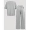 imageSOLY HUX Girls Sweatsuit Short Sleeve T Shirts and Sweatpants Streetwear Summer Clothes 2 PieceLight Grey