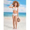 imageSOLY HUX Girls V Neck Ring Linked Bikini Sets Bathing Suits Two Piece SwimsuitPure White