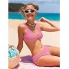 imageSOLY HUX Girls V Neck Ring Linked Bikini Sets Bathing Suits Two Piece SwimsuitSolid Pink