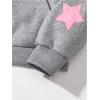 imageSOLY HUX Girls Y2k Zip Up Long Sleeve Hoodie Drop Shoulder Graphic Hooded Sweatshirts Jacket StreetwearLight Grey