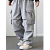 imageSOLY HUX Toddler Boys Cargo Pants Elastic Waist Straight Leg Baggy Sweatpants with PocketsPure Grey