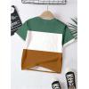 imageSOLY HUX Toddler Boys Color Block Short Sleeve T Shirts 3 Packs Graphic Tee Tops Summer ClothesMulticolor