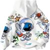 imageSOLY HUX Toddler Boys Graphic Hoodie Cartoon Letter Print Long Sleeve Hooded Sweatshirt Cute Casual Pullover TopsWhite Graphic