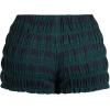 imageSOLY HUX Womens Ruffle Shorts Plaid Y2k Lace Bloomers Elastic Waist Frill Bottoms Gingham Micro BoyshortsDark Green Plaid