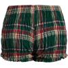 imageSOLY HUX Womens Ruffle Shorts Plaid Y2k Lace Bloomers Elastic Waist Frill Bottoms Gingham Micro BoyshortsGreen Multi Plaid