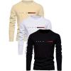 imageSOLY HUX Boys 3 Pack T Shirt Letter Graphic Tees Long Sleeve Crew Neck Tops Casual Fall ClothesApricot White Black