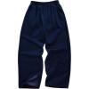 imageSOLY HUX Boys Casual Sweatpants Elastic Waist Wide Leg Baggy Athletic Pants with PocketsPure Dark Blue