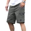 imageSOLY HUX Boys Summer Cargo Shorts Straight Leg Outdoor Bermuda Shorts with PocketPlain Grey
