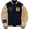 imageSOLY HUX Boys Varsity Jacket Letter Graphic Color Block Long Sleeve Button Down Baseball Jacket StreetwearRoyal Blue Letter