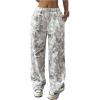imageSOLY HUX Girls Camo Pants Elastic Waist Baggy Wide Leg Y2k Sweatpants with Pockets Casual StreetwearMulticoloured Camo
