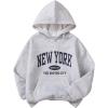imageSOLY HUX Girls Graphic Hoodie Letter Print Long Sleeve Hooded Sweatshirt Casual Pullover Tops with PocketGrey Letter