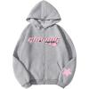 imageSOLY HUX Girls Y2k Zip Up Long Sleeve Hoodie Drop Shoulder Graphic Hooded Sweatshirts Jacket StreetwearLight Grey