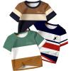 imageSOLY HUX Toddler Boys Color Block Short Sleeve T Shirts 3 Packs Graphic Tee Tops Summer ClothesMulticolor