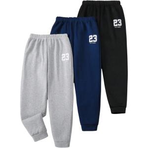 imageSOLY HUX Boys 3 Piece Sweatpants Letter Graphic Elastic Waist Workout Casual Joggers PantsMulticolor Letter