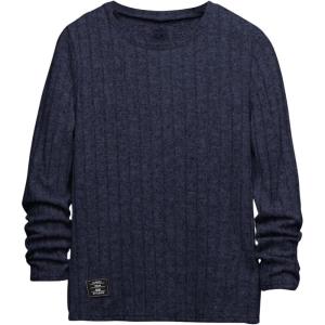 imageSOLY HUX Boys Crew Neck Long Sleeve T Shirt Letter Patched Casual Tee TopsDark Blue Letter