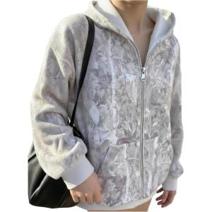 imageSOLY HUX Girls Camo Hoodie Long Sleeve Hooded Sweatshirt Y2k Vintage Streetwear Casual Pullover TopsGrey Camo