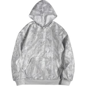 imageSOLY HUX Girls Camo Hoodie Long Sleeve Hooded Sweatshirt Y2k Vintage Streetwear Casual Pullover TopsWhite Maple Leaf