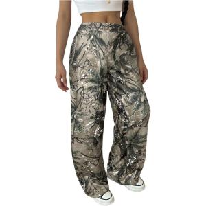 imageSOLY HUX Girls Camo Sweatpants Elastic Waist Baggy Wide Leg Casual Pants StreetwearMulticolor Camo