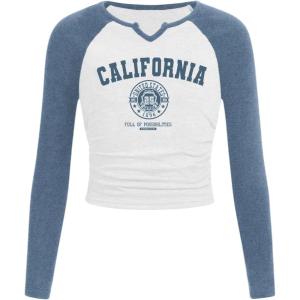 imageSOLY HUX Girls Long Sleeve T Shirts Cute Graphic Tees Casual Teen Tops Preppy Back to School ClothesDusty Blue