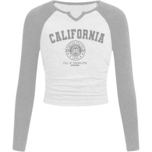 imageSOLY HUX Girls Long Sleeve T Shirts Cute Graphic Tees Casual Teen Tops Preppy Back to School ClothesLight Grey