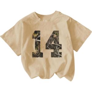 imageSOLY HUX Girls Number Graphic Tees Short Sleeve Crew Neck T Shirt Y2k Summer TopsApricot Letter