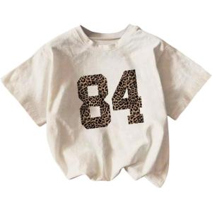 imageSOLY HUX Girls Number Graphic Tees Short Sleeve Crew Neck T Shirt Y2k Summer TopsApricot Number