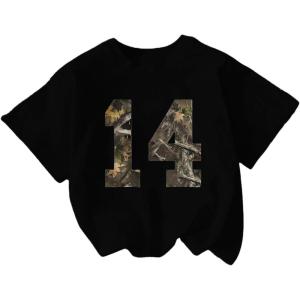 imageSOLY HUX Girls Number Graphic Tees Short Sleeve Crew Neck T Shirt Y2k Summer TopsBlack Letter