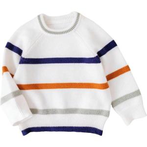imageSOLY HUX Toddler Boys Striped Sweaters Long Sleeve Crewneck Knit Pullover Tops Sweater Fall ClothesMulticolor Striped